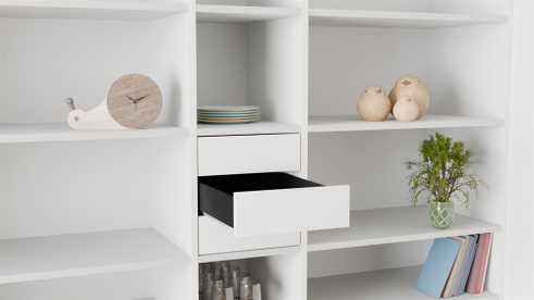 Celebert Elan Indvendig skuffe 46,9 cm - Push to open - Hvid - Højde 12,4 cm